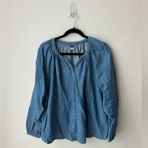 Old navy long sleeve chambray top